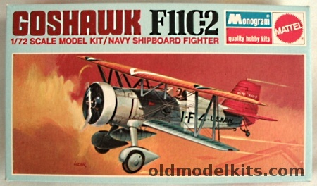 Monogram 1/72 Curtiss Goshawk F11C-2 - Blue Box Issue (F11C2), 6796 plastic model kit